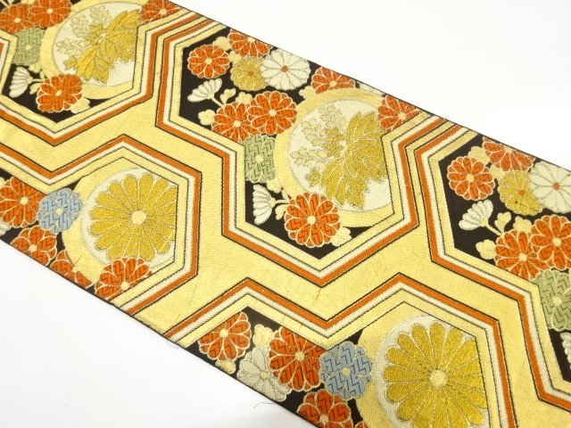 JAPANESE KIMONO / ANTIQUE FUKURO OBI (MATERIAL) FEATURING WOVEN- BISHA